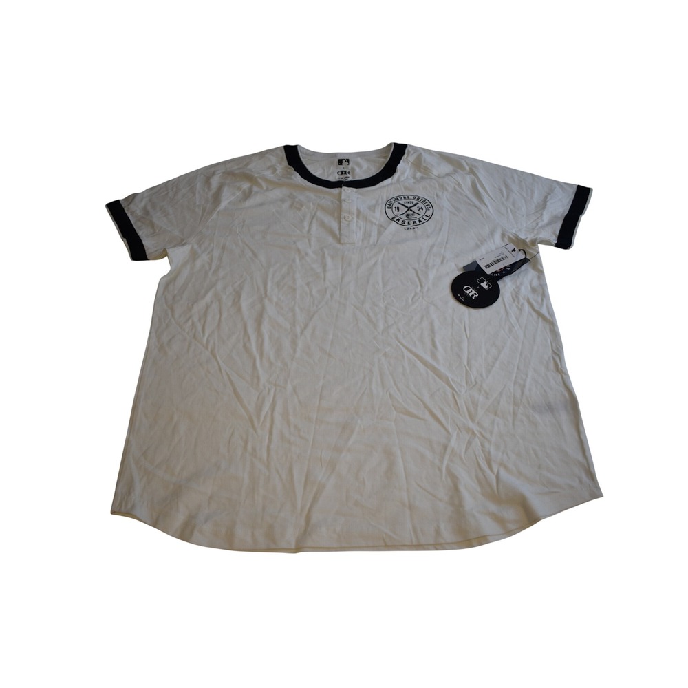 Darius Rucker Baltimore Orioles Mens Large Henley T-Shirt White Black MLB XL